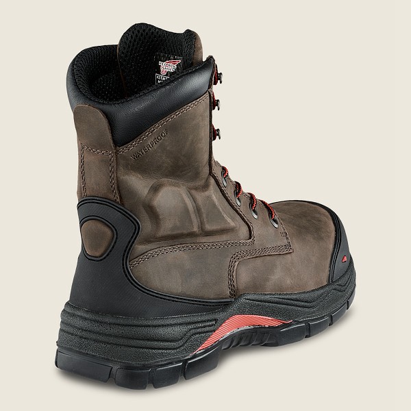 Red Wing Mens Safety Boots - King Toe® Adc - 8-inch Waterproof Csa Metguard Toe - Dark Grey - JAG769